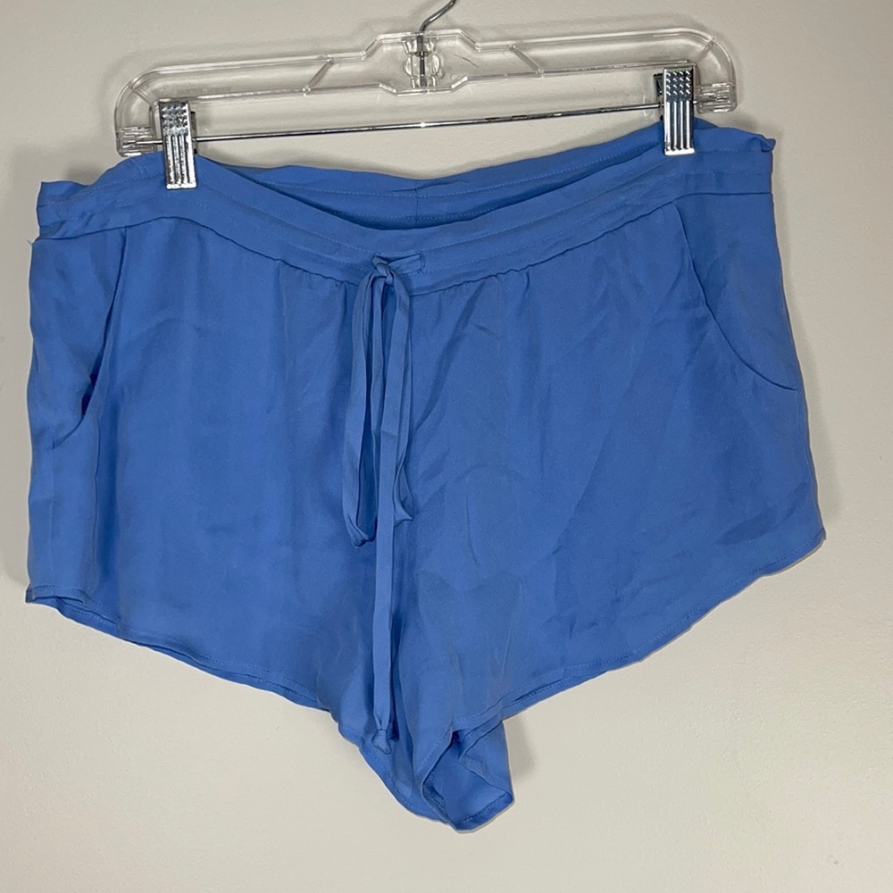 Mason By Michelle Mason Blue Silk Shorts 0